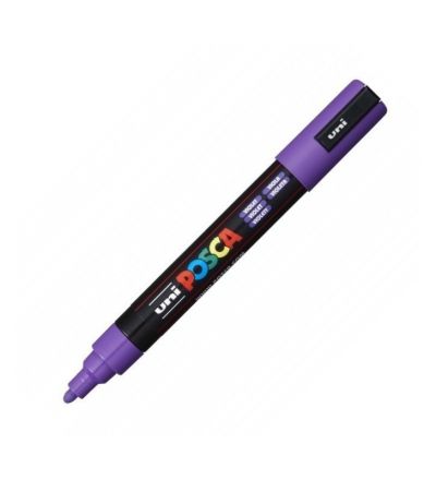Marker cu vopsea 1.8-2.5mm, varf rotund, Uni Posca PC-5M, violet
