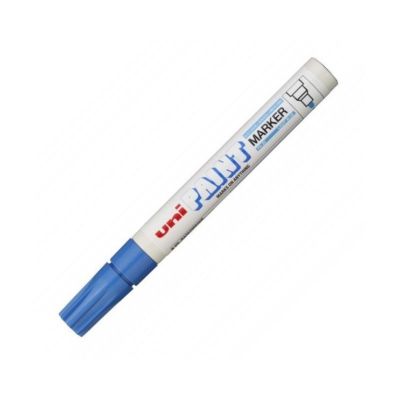 Marker cu vopsea 2.2-2.8mm, varf rotund, PX20, Uni-Ball Paint, albastru deschis