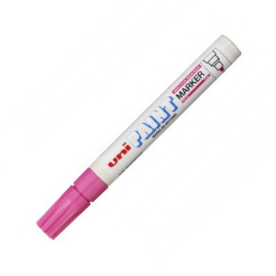 Marker cu vopsea 2.2-2.8mm, varf rotund, PX20, Uni-Ball Paint, roz