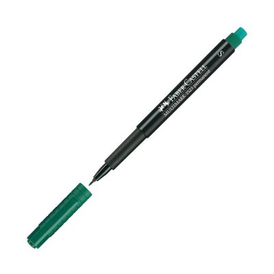 Marker permanent 0.4mm, varf S, Multimark Faber-Castell, verde