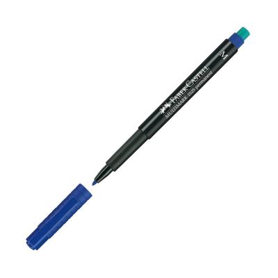 Marker permanent 1mm, varf M, Multimark Faber-Castell, albastru