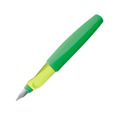 Stilou penita M, grip ergonomic, 2 rezerve, Pelikan Twist, verde neon