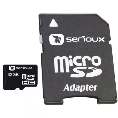 Card de memorie MicroSDHC, 32Gb, clasa 10, cu adaptor SDHC, Serioux