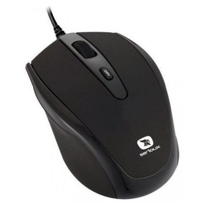 Mouse Serioux cu fir, Pastel 3300, USB, ambidextru, negru
