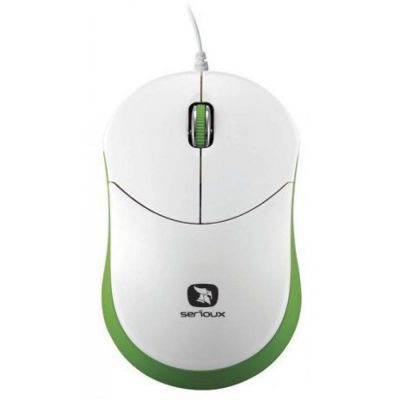 Mouse Serioux cu fir, Raindbow 680, USB, ambidextru, verde