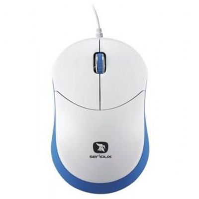 Mouse Serioux cu fir, Raindbow 680, USB, ambidextru, albastru
