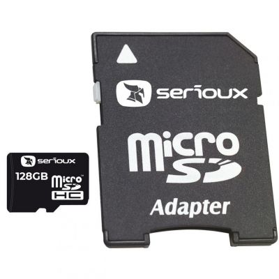 Card de memorie MicroSDHC, 128Gb, clasa 10, UHS-I, cu adaptor SD, Serioux