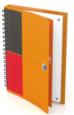 Caiet cu spira B5, 80 file - 80g/mp, dictando, coperta PP, Scribzee, Oxford Int. Meetingbook