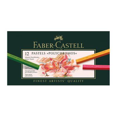 Creta uscata pastel moale color, 12culori/set, Polychromos Faber-Castell