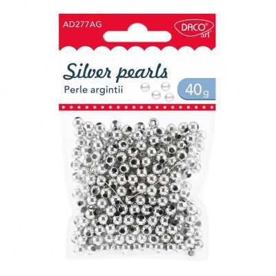 Perle plastic, 6mm, 50gr/punga, Daco