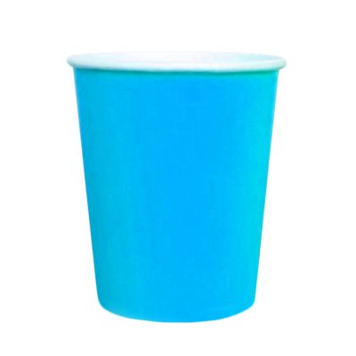 Pahare party de carton, 10 buc/set, simple, albastru