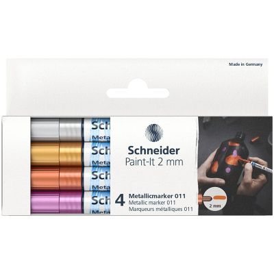 Marker 2mm, 4buc/set 1, metalic, Paint-It 011, Schneider