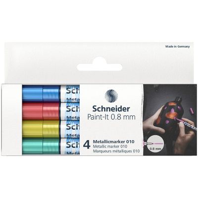 Marker 0.8mm, 4buc/set 2, metalic, Paint-It 010, Schneider