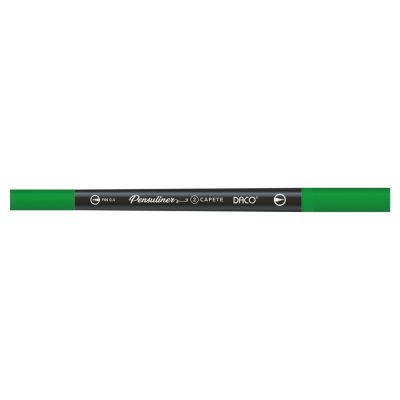Marker 2 capete(liner + varf pensula), Pensuliner, Daco, verde