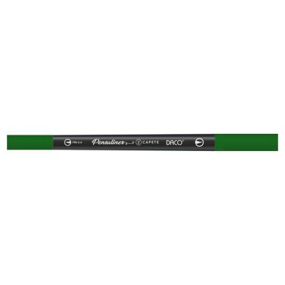 Marker 2 capete(liner + varf pensula), Pensuliner, Daco, verde inchis