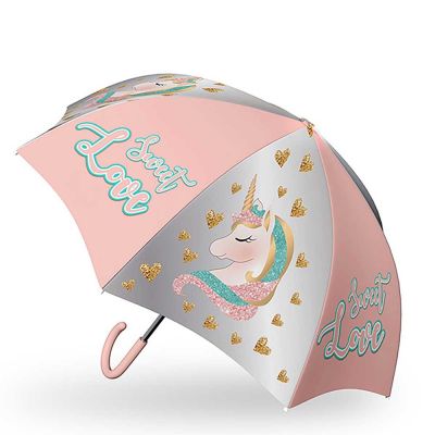 Umbrela copii, Unicorn, roz, 53.5cm, S-Cool