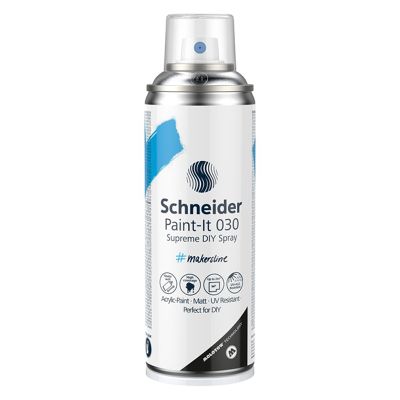 Spray cu vopsea 200ml, Supreme DIY Paint-It 030, Schneider, argintiu metalizat