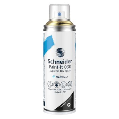 Spray cu vopsea 200ml, Supreme DIY Paint-It 030, Schneider, auriu metalizat