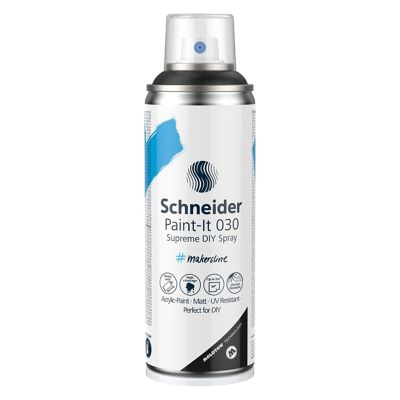 Spray cu vopsea 200ml, Supreme DIY Paint-It 030, Schneider, negru