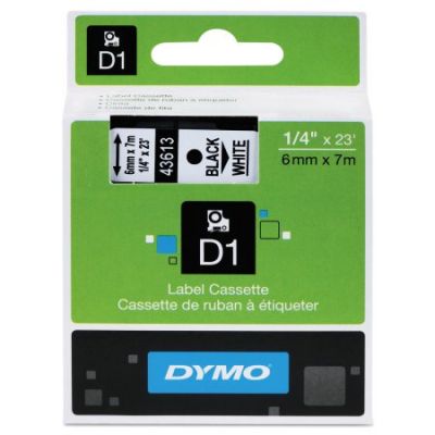 Banda D1, plastic, 9 mm x 7 m, pentru Label Manager 210D Dymo, fond alb scris negru