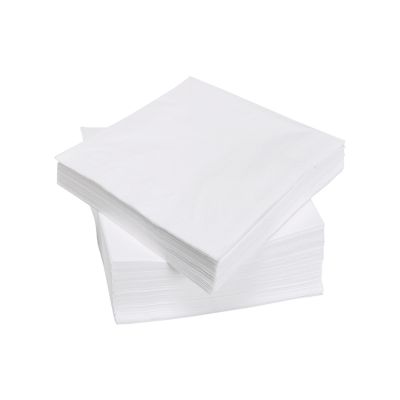 Pachet servetele albe, 1 strat 25x25cm, 100buc/pachet