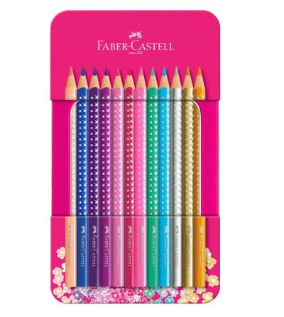 Creioane color 12culori, Faber-Castell Sparkle