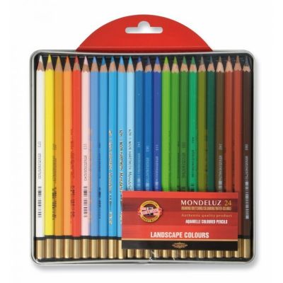 Creioane color, 24culori, Aquarell MONDELUZ Peisaj , Koh-I-Noor