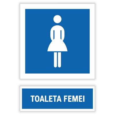 Semn indicator Toaleta femei, diverse materiale si dimensiuni