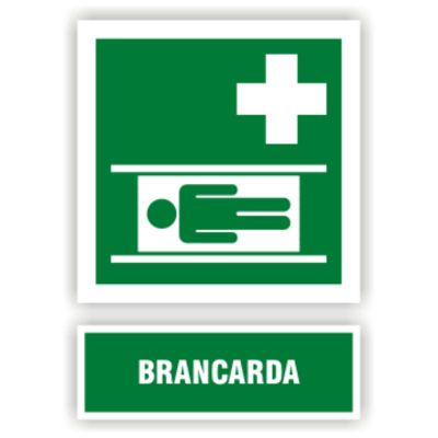 Semn indicator Brancarda, autocolant plastic 30x20cm (A4)