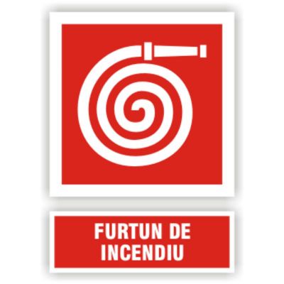 Semn indicator Furtun 2, autocolant plastic 10x15cm (A6)