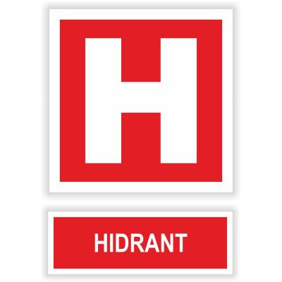 Semn indicator Hidrant, autocolant plastic 15x20cm (A5)