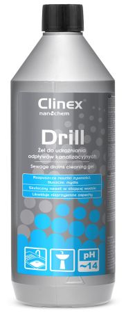CLINEX Drill, 1 litru, solutie gel, pentru desfundat tevi