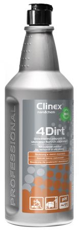 CLINEX 4Dirt, 1 litru, detergent concentrat, universal, pt. degresare si curatare suprafete murdare