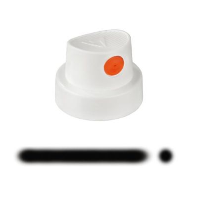 Duza spray tip silent flatcap, alb/portocaliu, Molotow