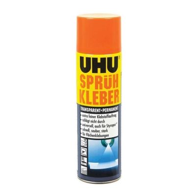 Adeziv spray 500ml, Uhu - pentru hartie, carton, textile, polistiren