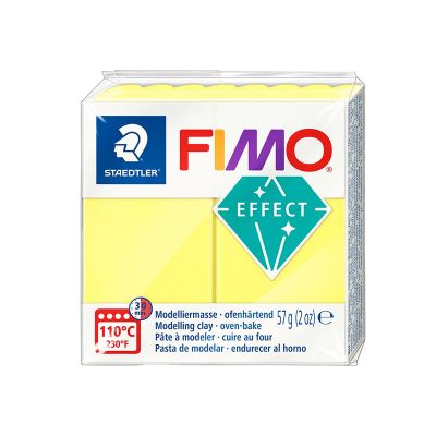 Plastilina, 57g/buc, Fimo Soft/Effect, Staedtler, galben transparat