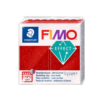 Plastilina, 57g/buc, Fimo Soft/Effect, Staedtler, rosu sclipici
