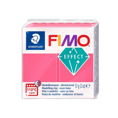 Plastilina, 57g/buc, Fimo Soft/Effect, Staedtler, rosu transparent