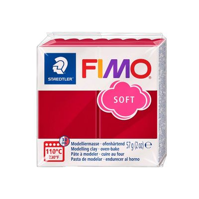 Plastilina, 57g/buc, Fimo Soft/Effect, Staedtler, cherry red