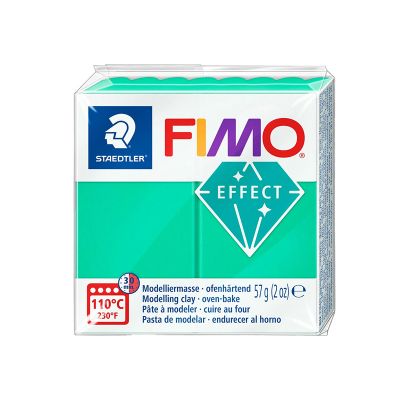 Plastilina, 57g/buc, Fimo Soft/Effect, Staedtler, verde transparent