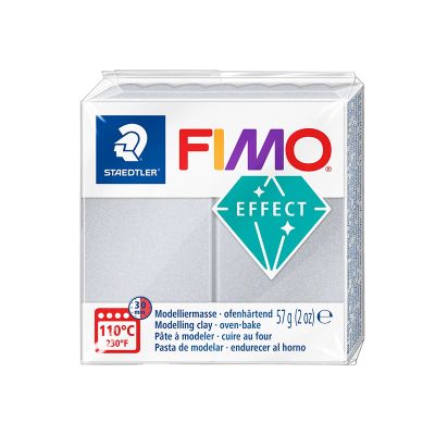 Plastilina, 57g/buc, Fimo Soft/Effect, Staedtler, gri metalizat