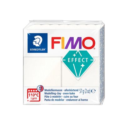 Plastilina, 57g/buc, Fimo Soft/Effect, Staedtler, alb perlat metalic