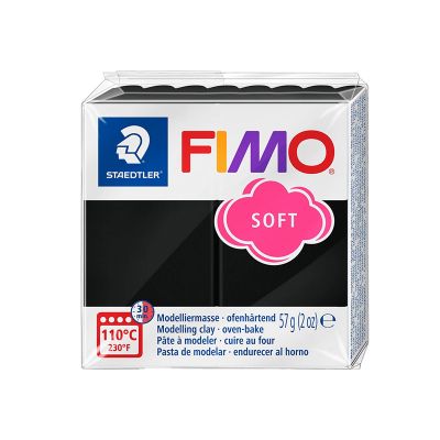 Plastilina, 57g/buc, Fimo Soft/Effect, Staedtler, negru