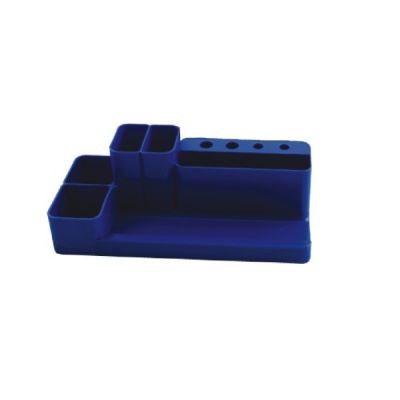 suport-instrumente-de-scris-8-compartimente-flaro-albastru