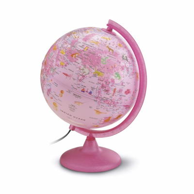 Glob pamantesc cu animale, luminat, diametru 25 cm, PinkZoo