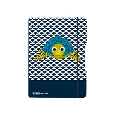 Caiet My.Book Flex A5, 40 file, Cute Animals Turtle Herlitz, matematica
