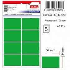 Etichete autoadezive color, 8/A4, 99.1x67.7mm, 25coli/top, Tanex, colturi rotunjite, verde 