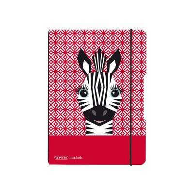 Caiet My.Book Flex A5, 40 file, Cute Animals Zebra Herlitz, matematica