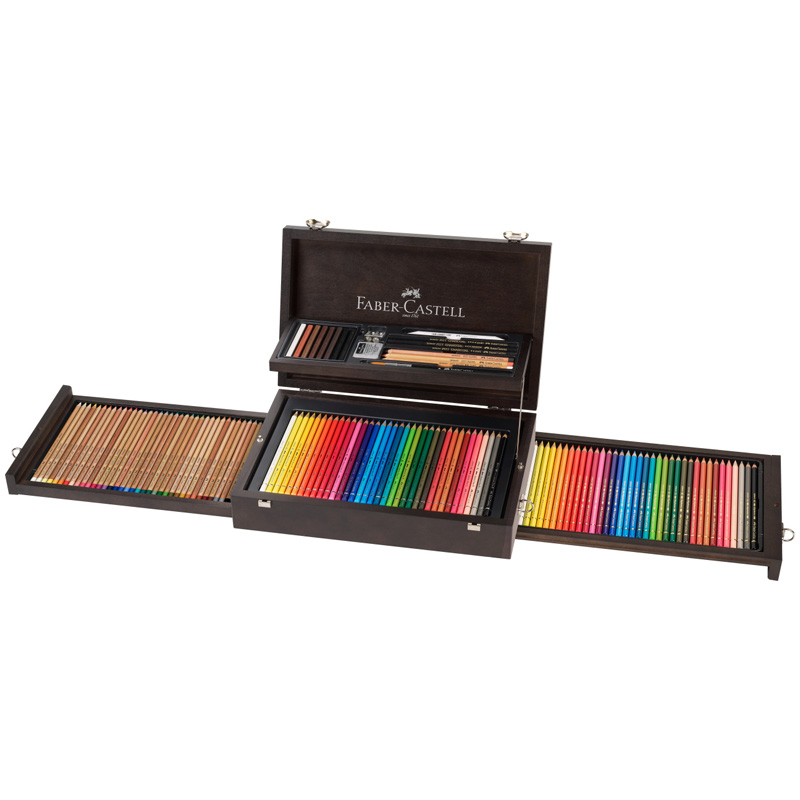 Creioane colorate, 125buc/set, colectia arta si grafica, Faber-Castell