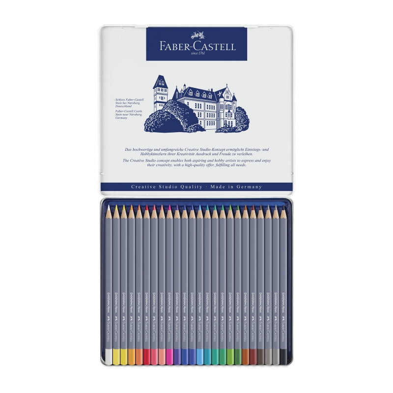 Creioane colorate Aquarelle, 24culori/set, Goldfaber Faber-Castell